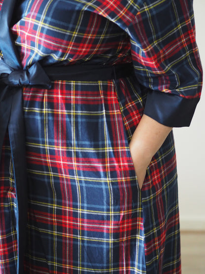 Anne Long Robe — Woven Tartan