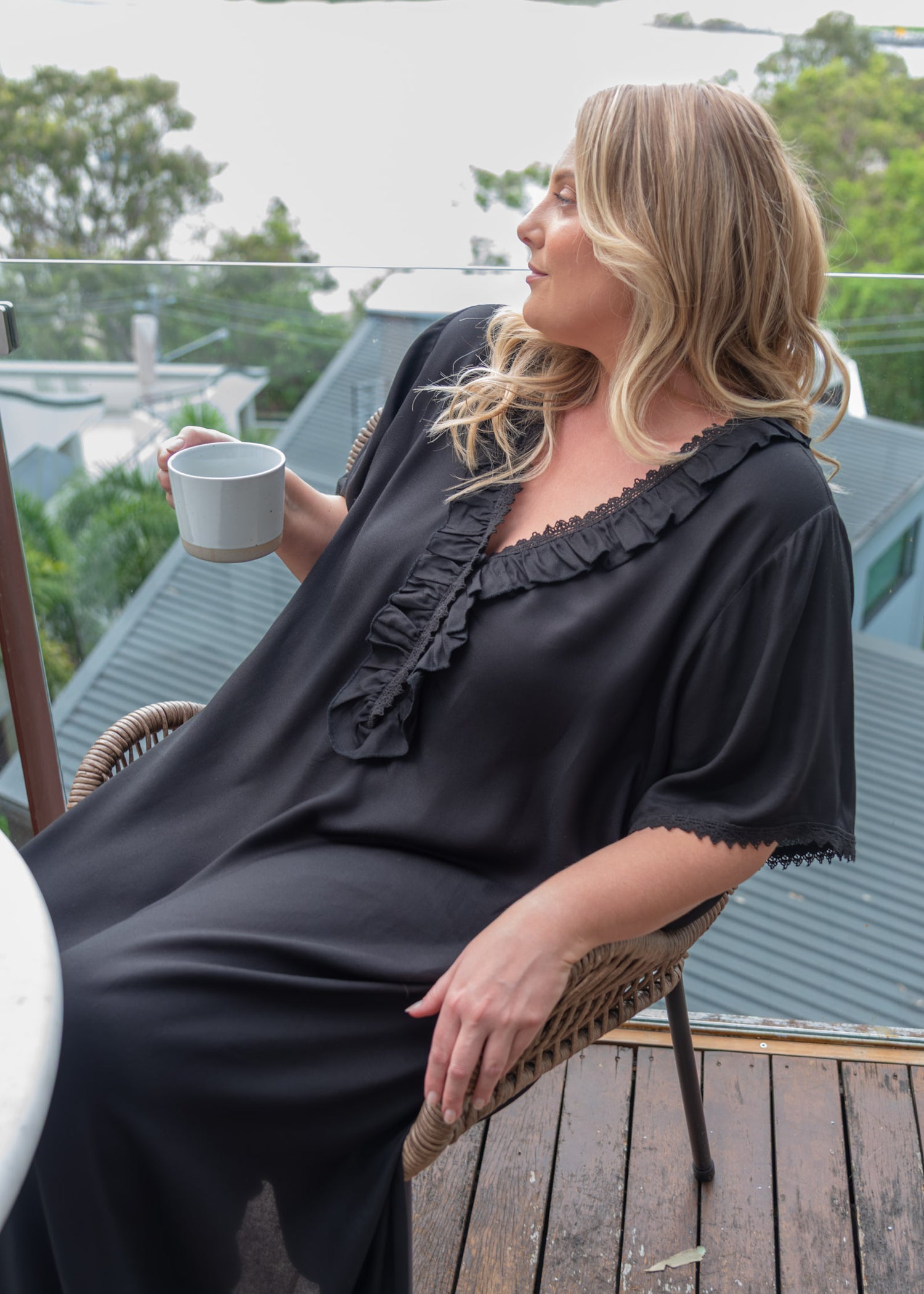 Serena Nightgown - Black