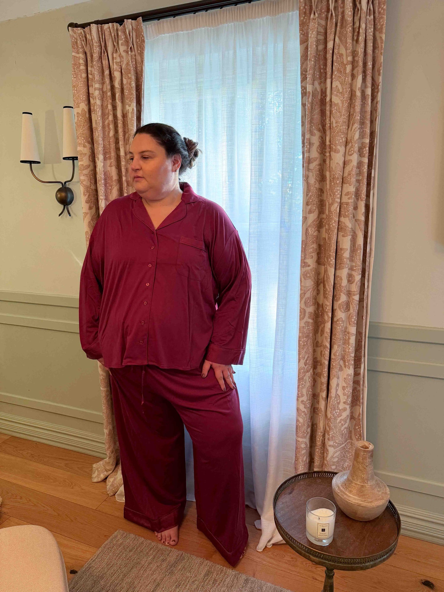 The Hebe Pyjama Set - Burgundy