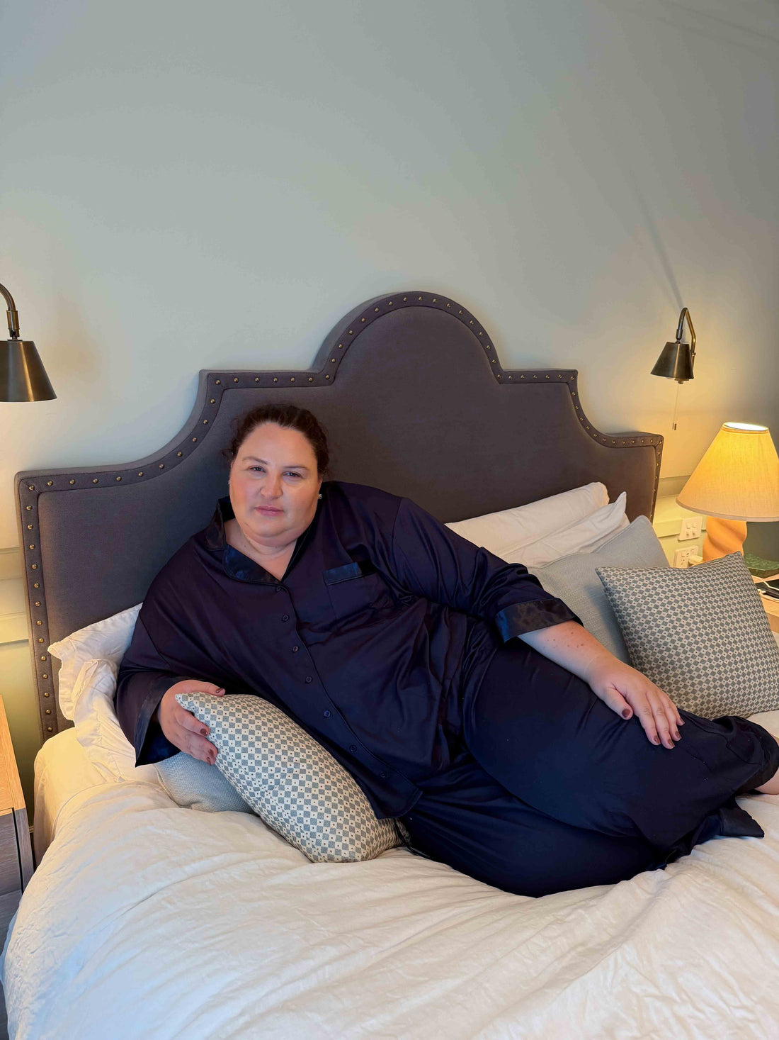 The Hebe Pyjama Set - Navy
