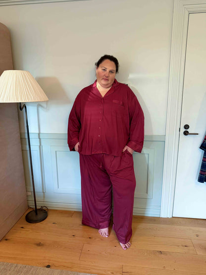 The Hebe Pyjama Set - Burgundy