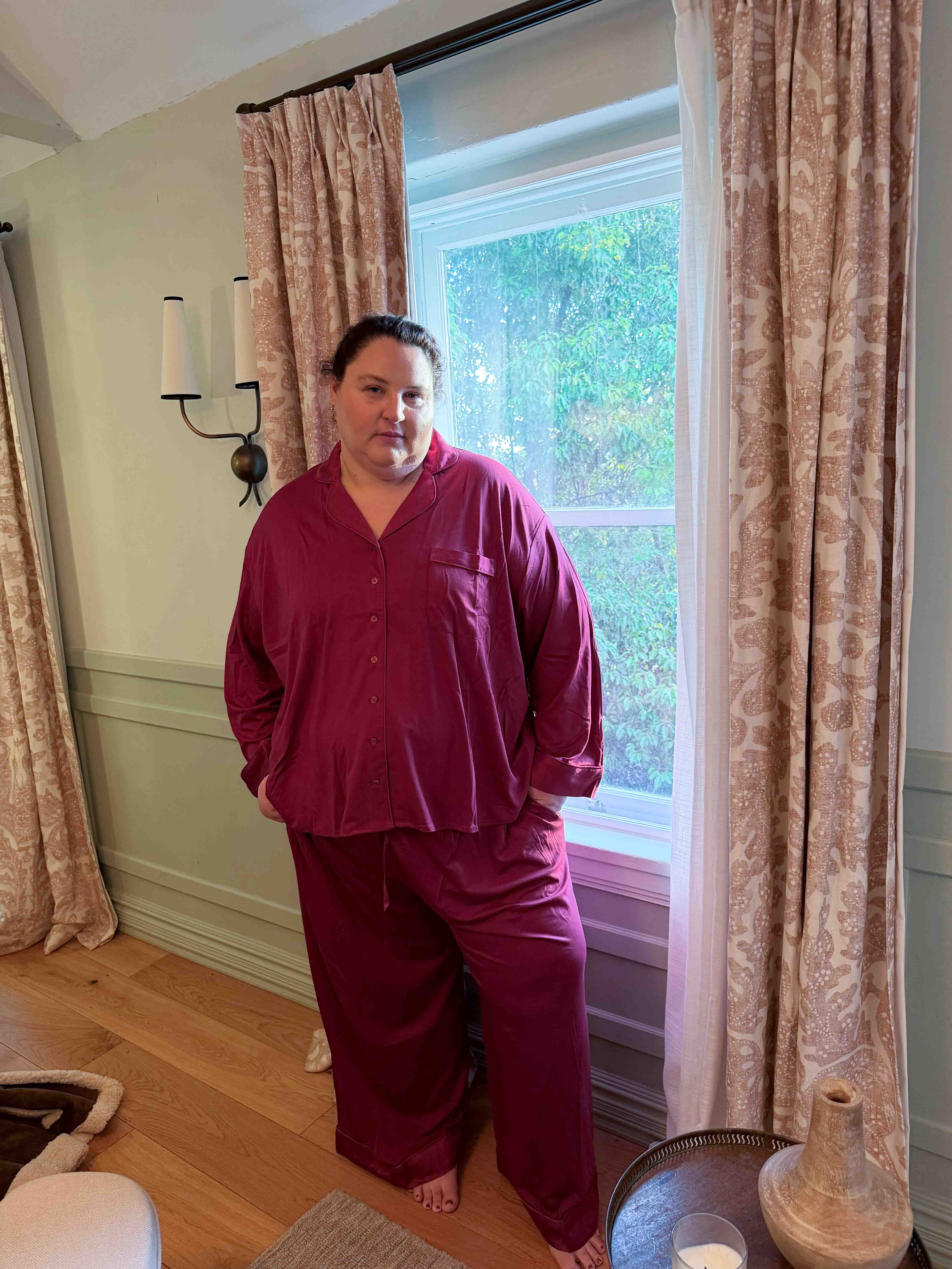 The Hebe Pyjama Set - Burgundy