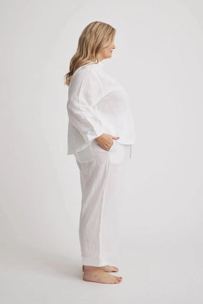 Hera - Pajama Pant - White- | - | Hank &amp; Hera