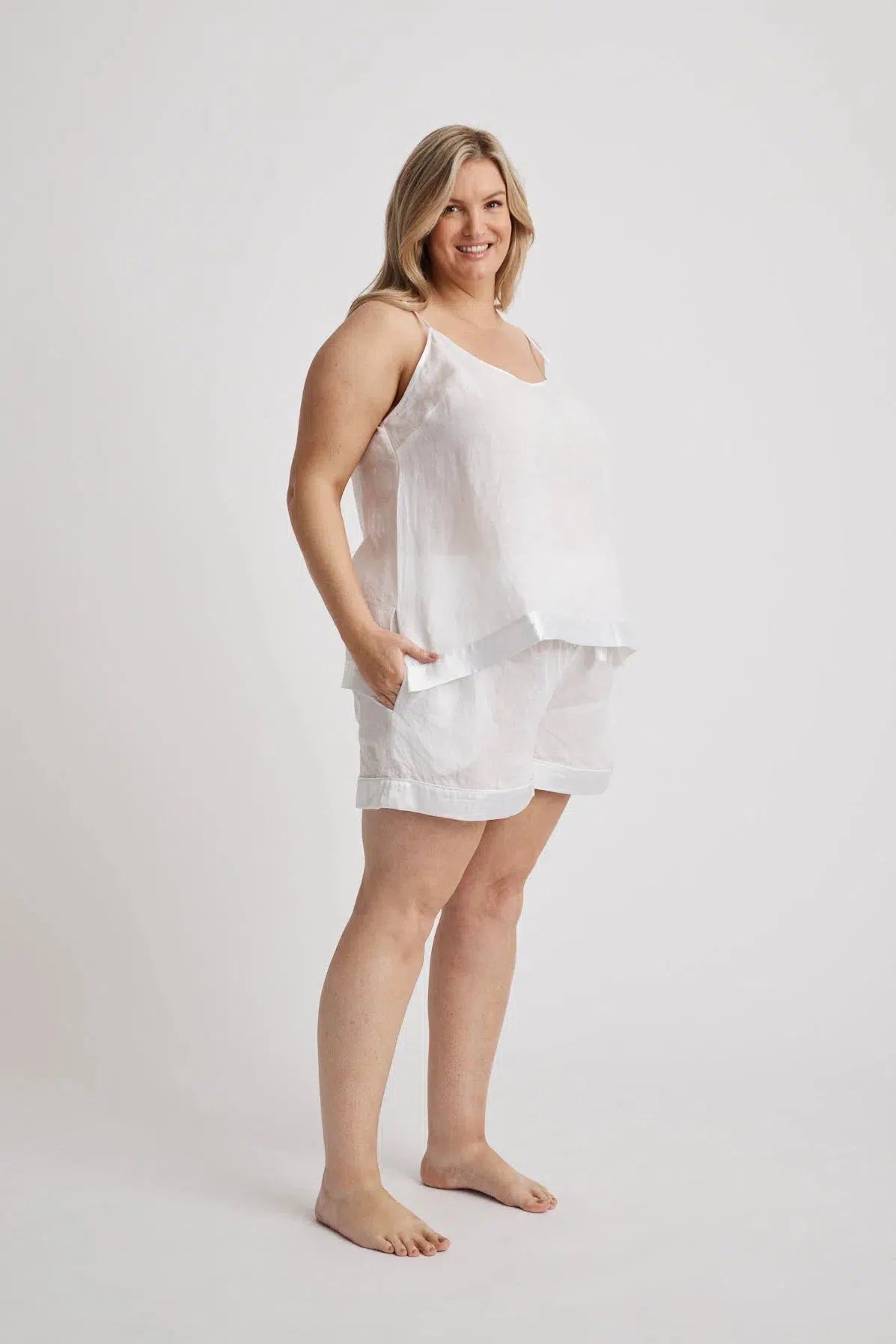 Hera - Pajama Set - Short - White-Pajama Set | XS- | Hank &amp; Hera