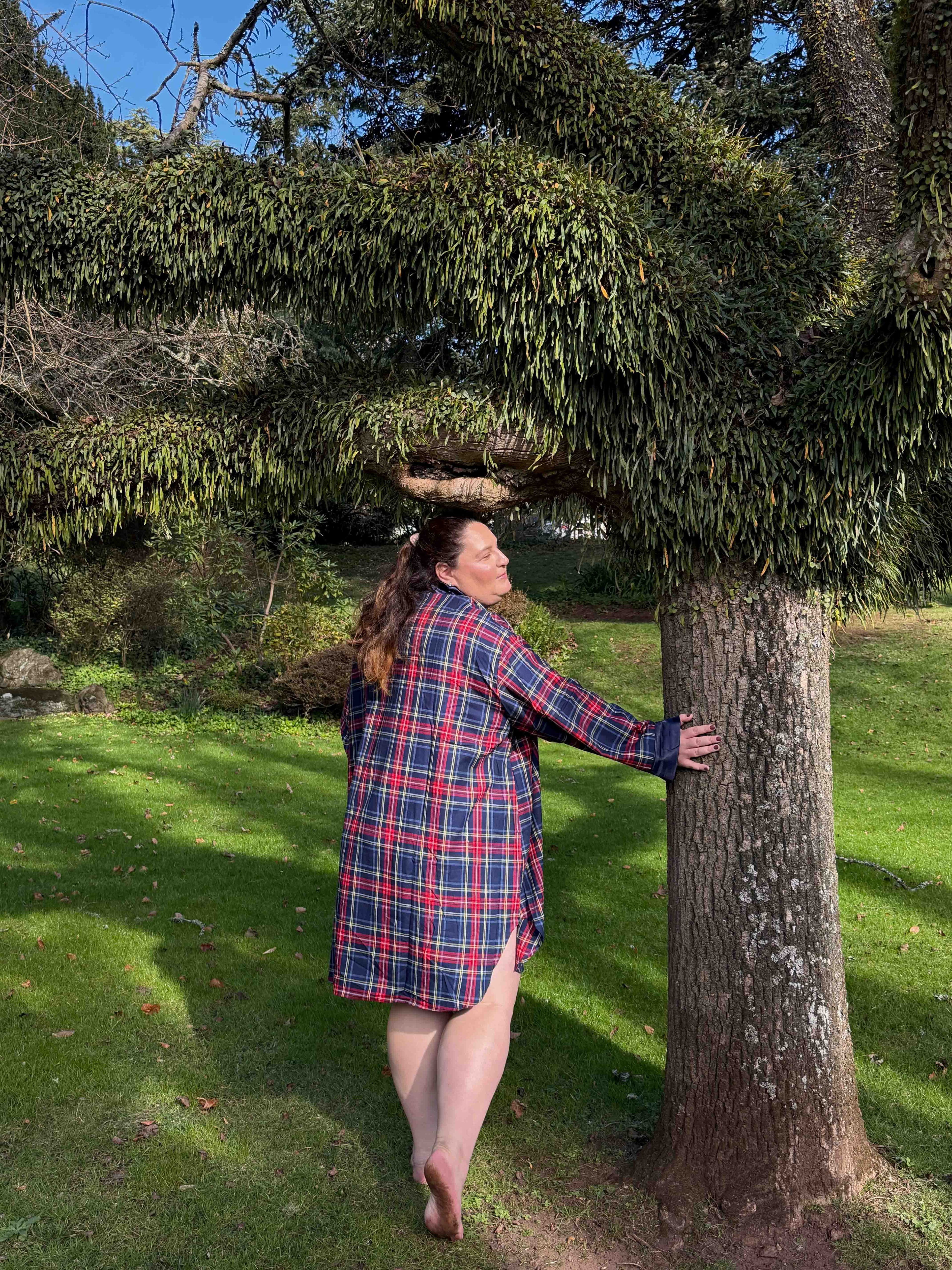 Melanie — Woven Tartan Nightgown