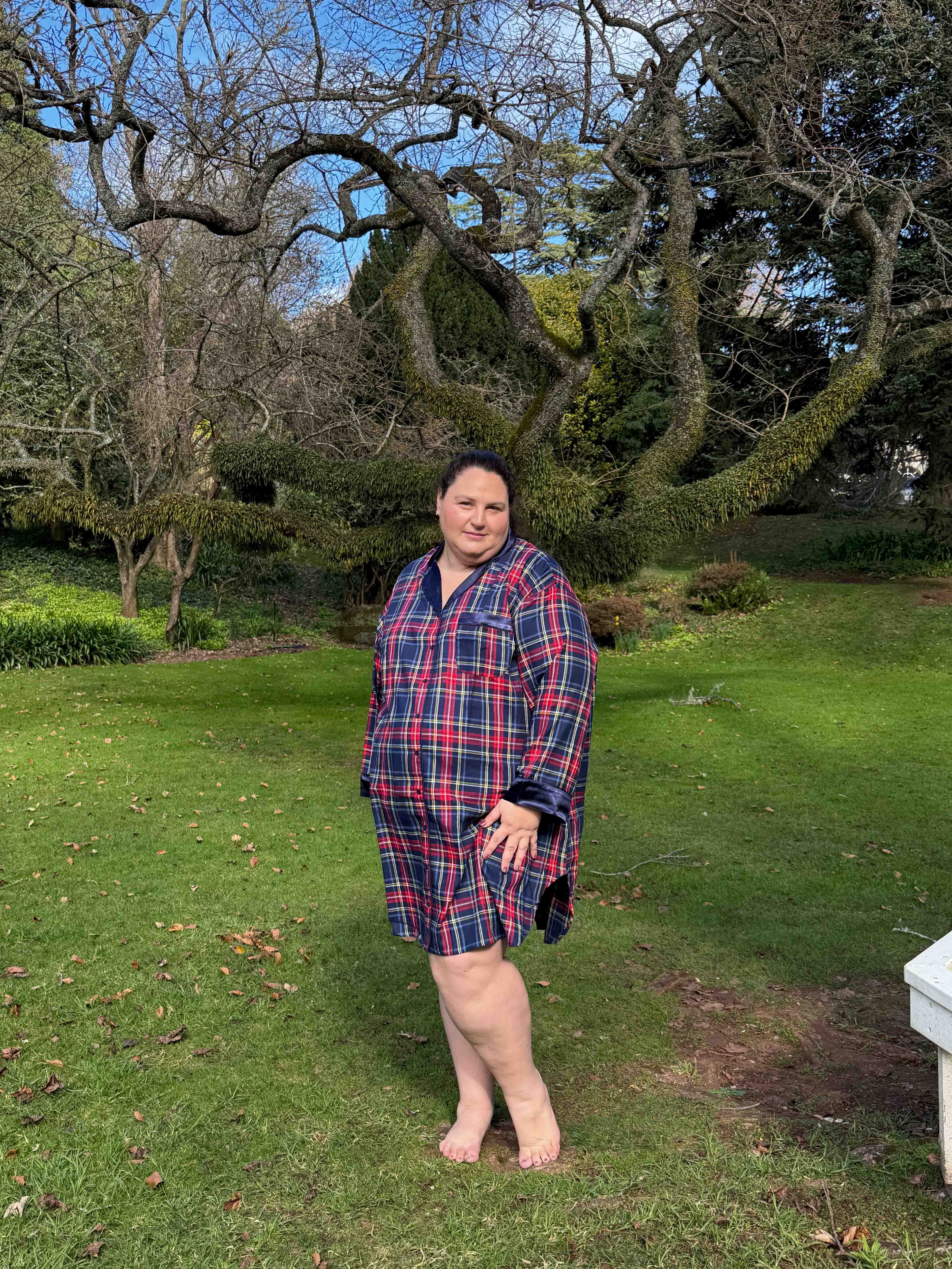 Melanie — Woven Tartan Nightgown