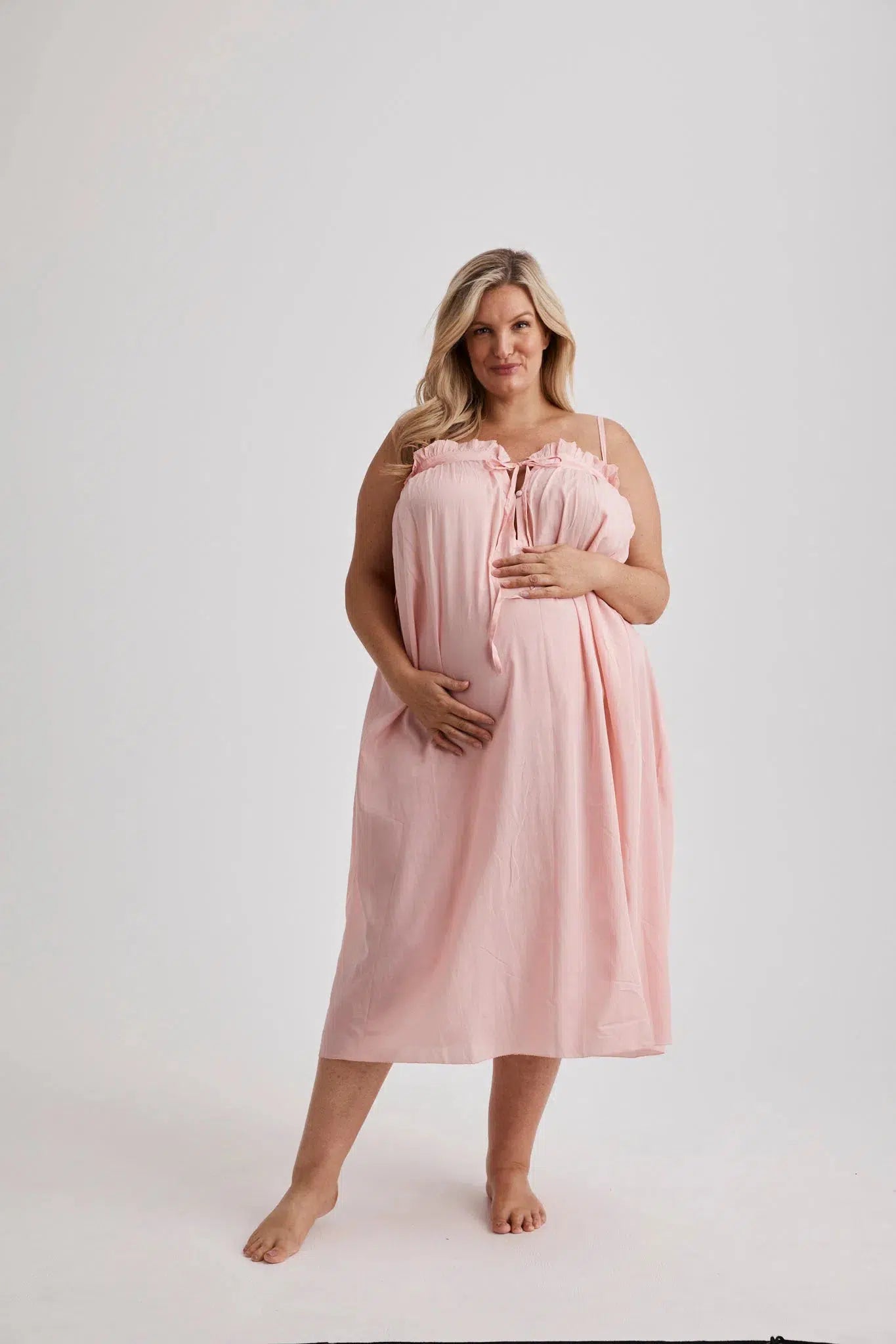 Katie - Nightdress - Long - Pink-Nightdress | XS- | Hank &amp; Hera