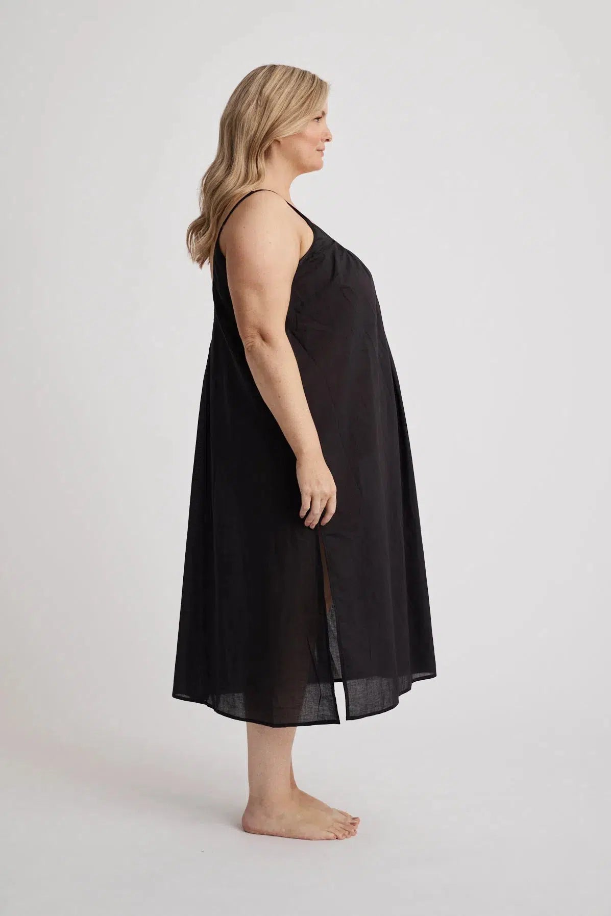 Leilani - Nightdress - Long - Black-Nightdress | XS- | Hank &amp; Hera