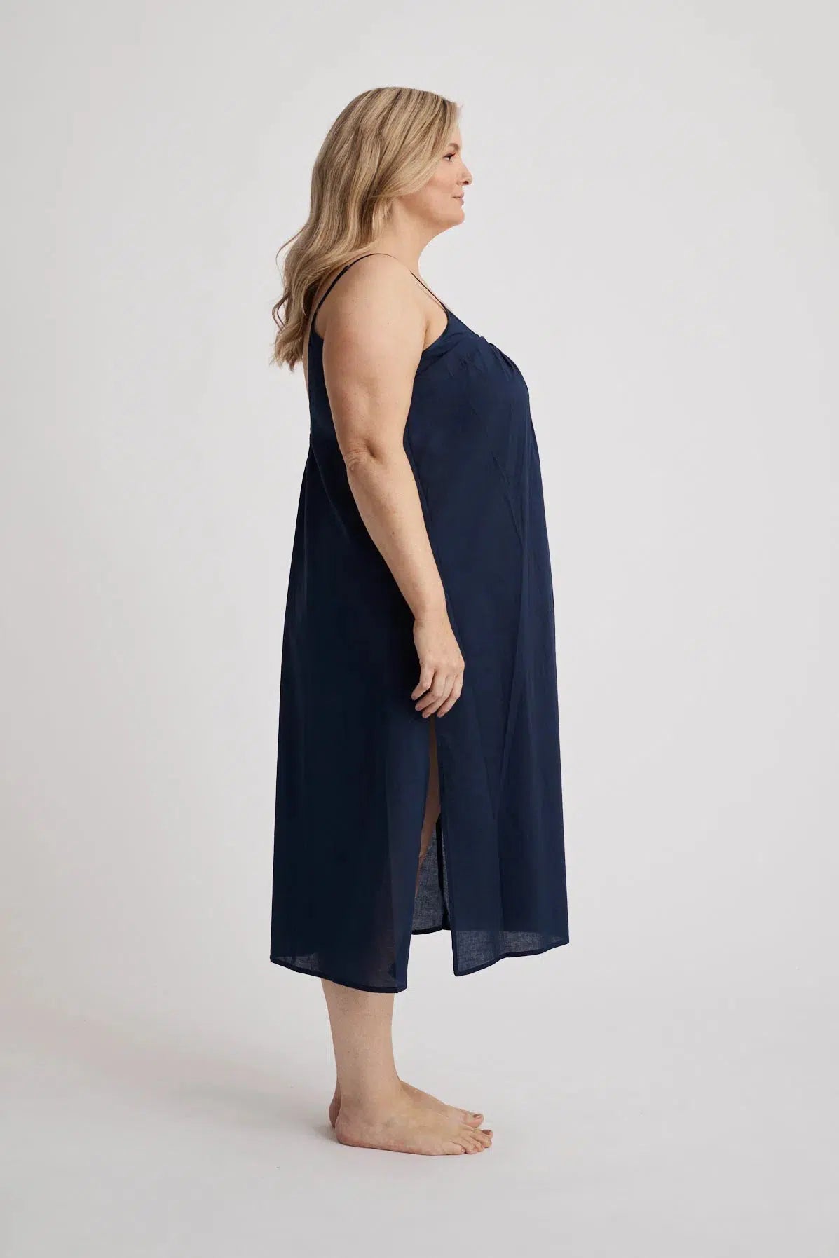 Leilani - Nightdress - Long - Navy-Nightdress | XS- | Hank &amp; Hera