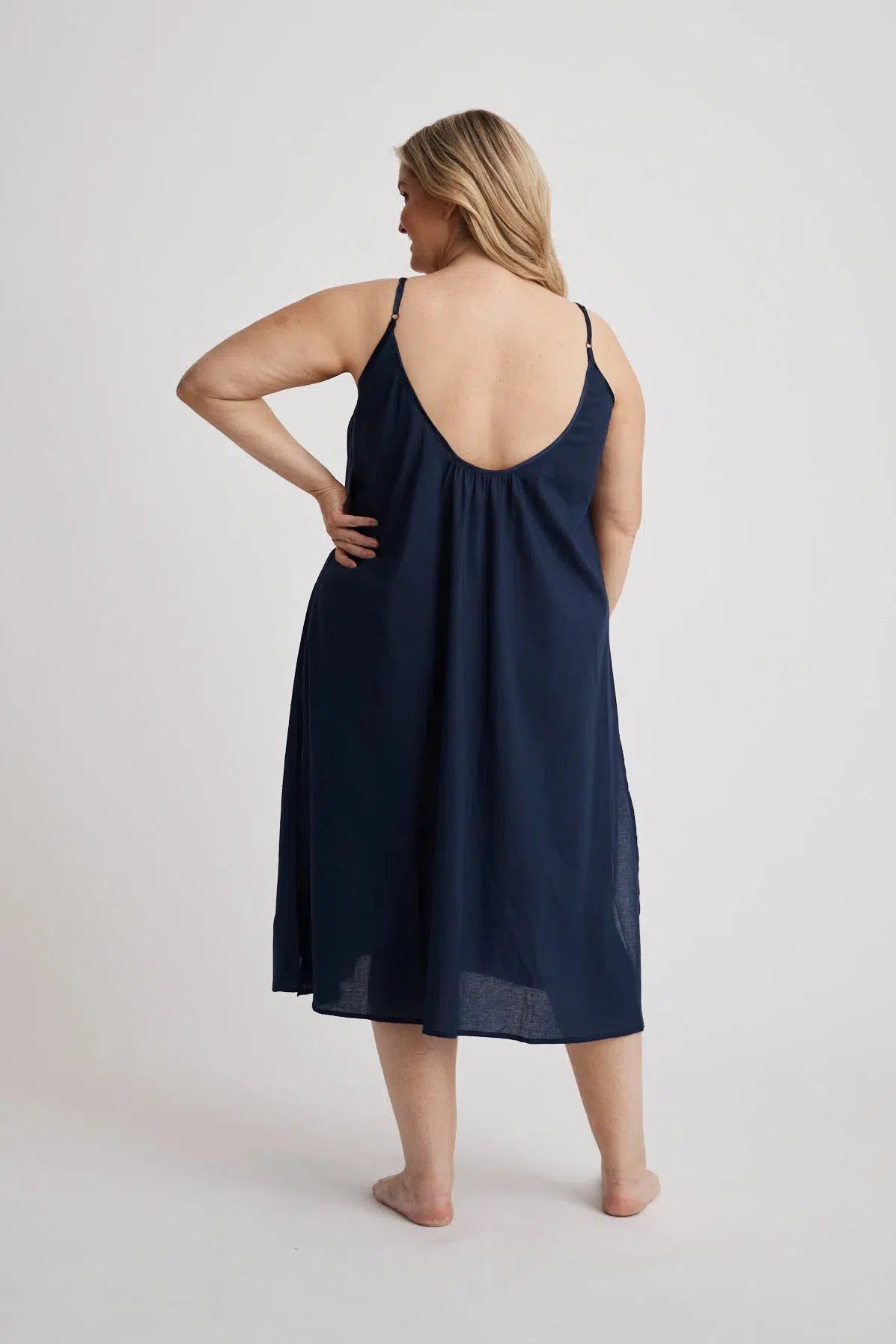 Leilani - Nightdress - Long - Navy-Nightdress | XS- | Hank &amp; Hera