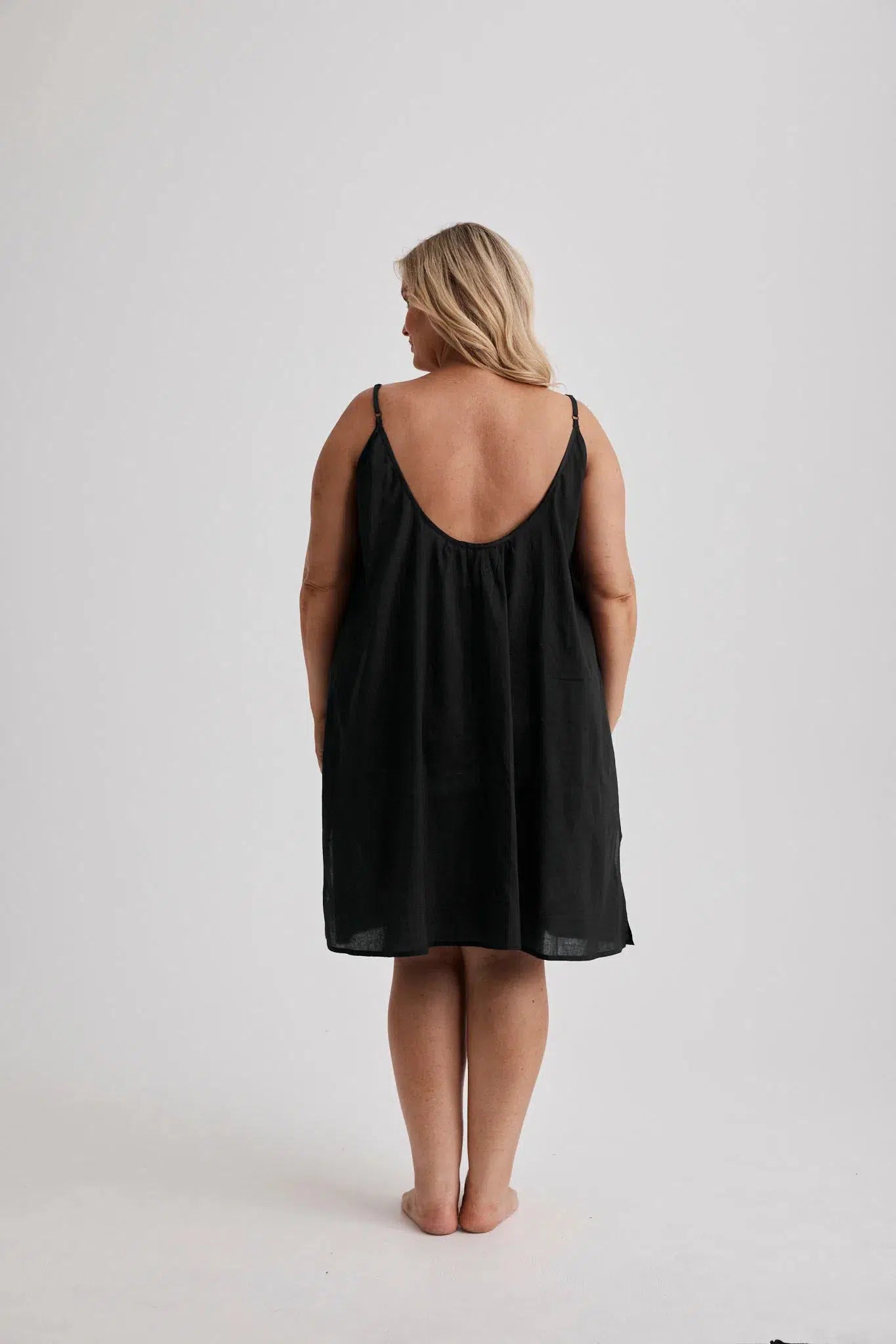 Leilani - Nightdress - Short - Black-Nightdress | XS- | Hank &amp; Hera