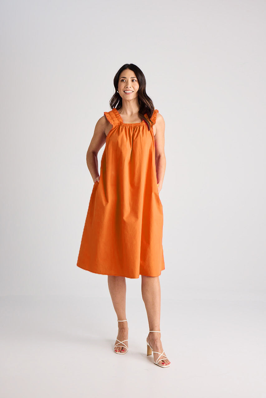 Laura - Dress - Knee-Length - Mandarine