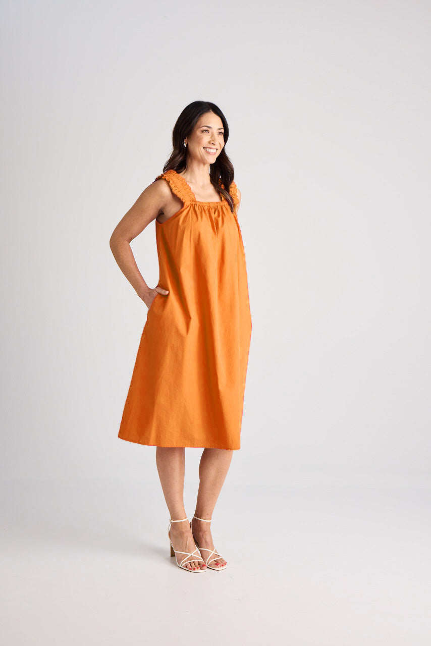 Laura - Dress - Knee-Length - Mandarine