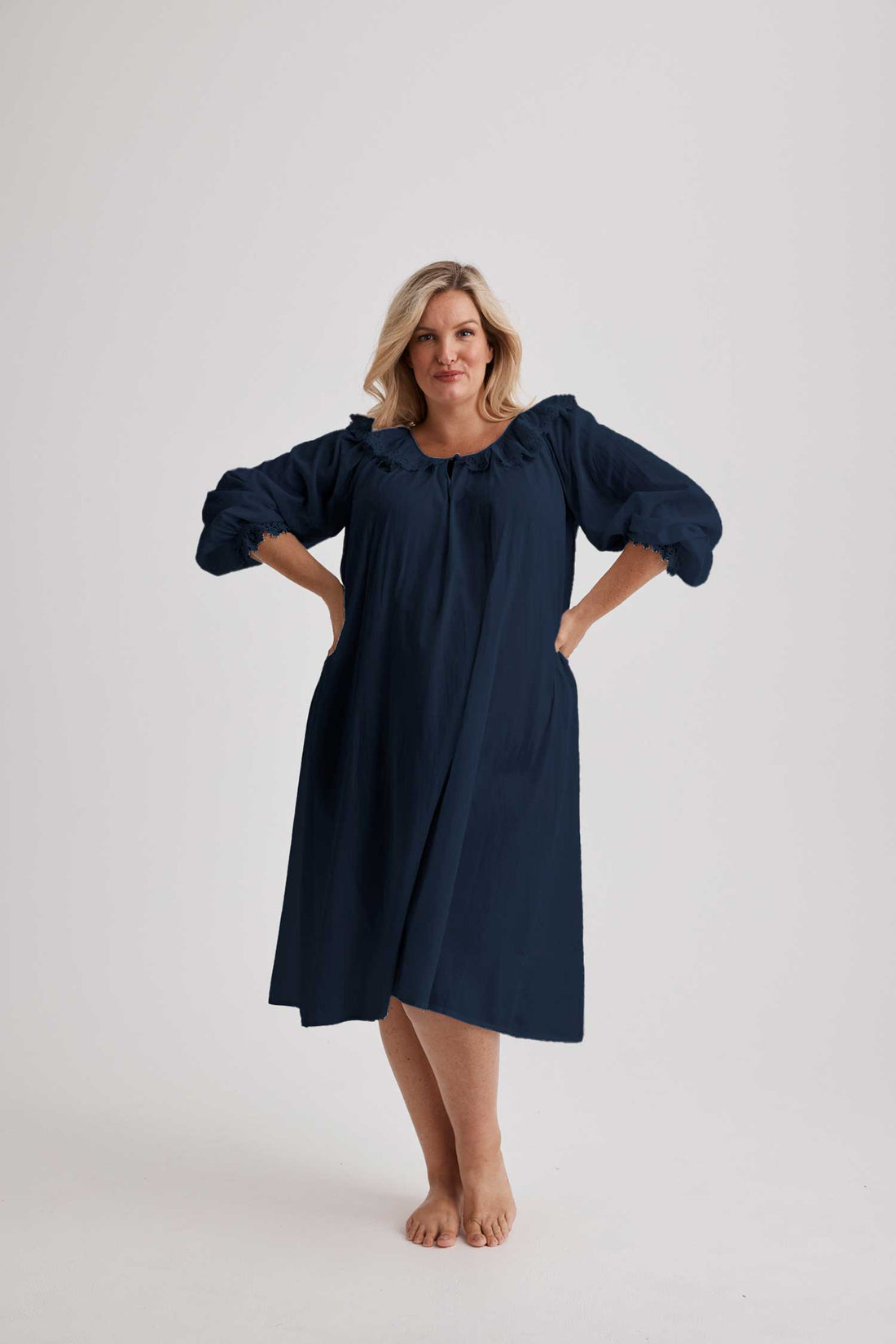 India - Nightgown - Navy