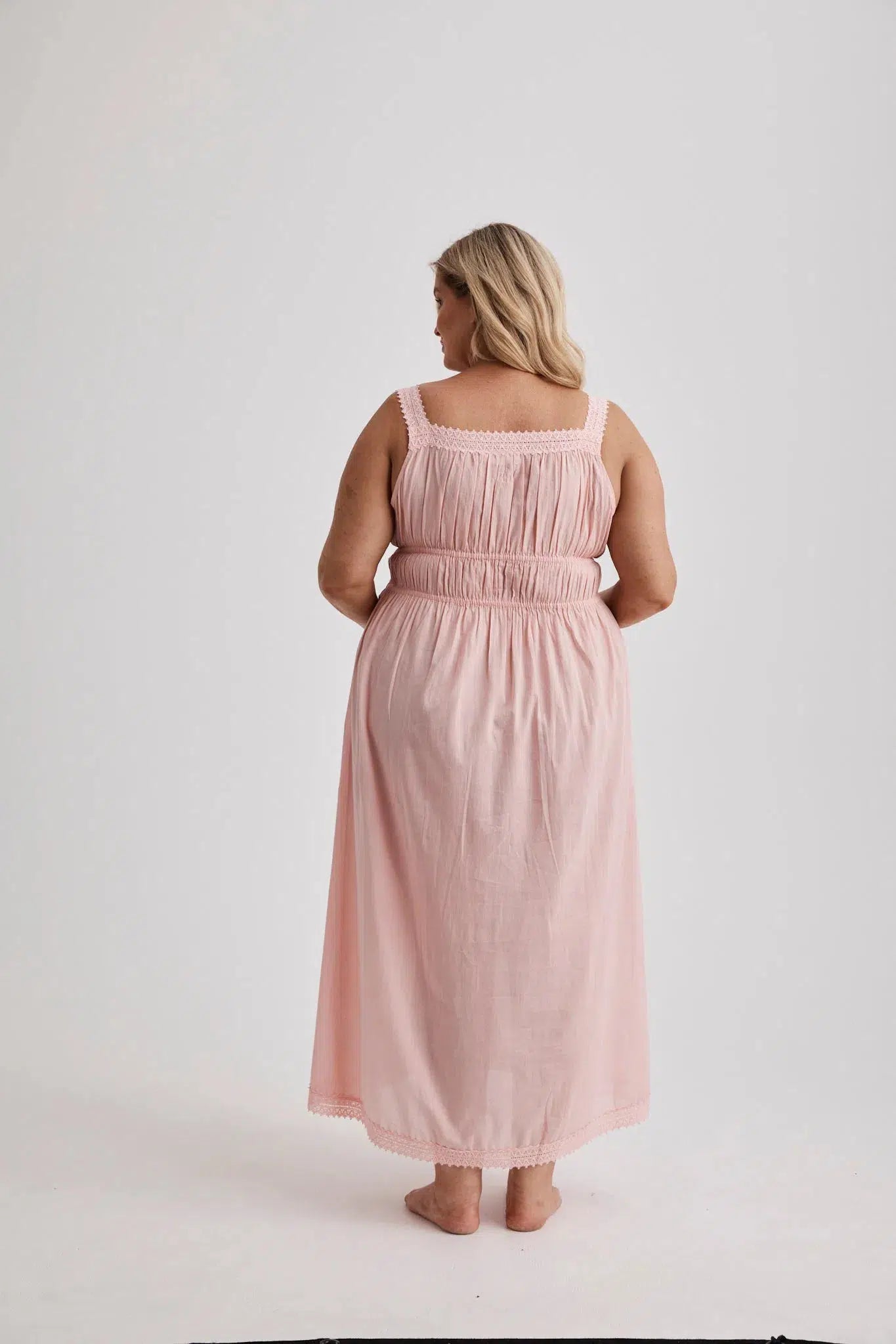 Nitya - Nightdress - Long - Pink-Sleepwear &amp; Loungewear | XS- | Hank &amp; Hera