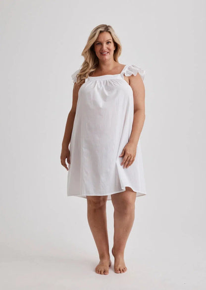 Polly - Nightie - Short - White-Nightie | XS- | Hank &amp; Hera