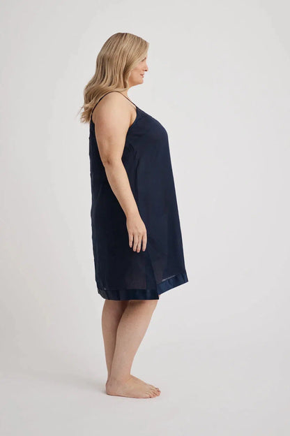 Renae - Slip Nightdress - Short - Navy-Slip Nightdress | XS- | Hank &amp; Hera