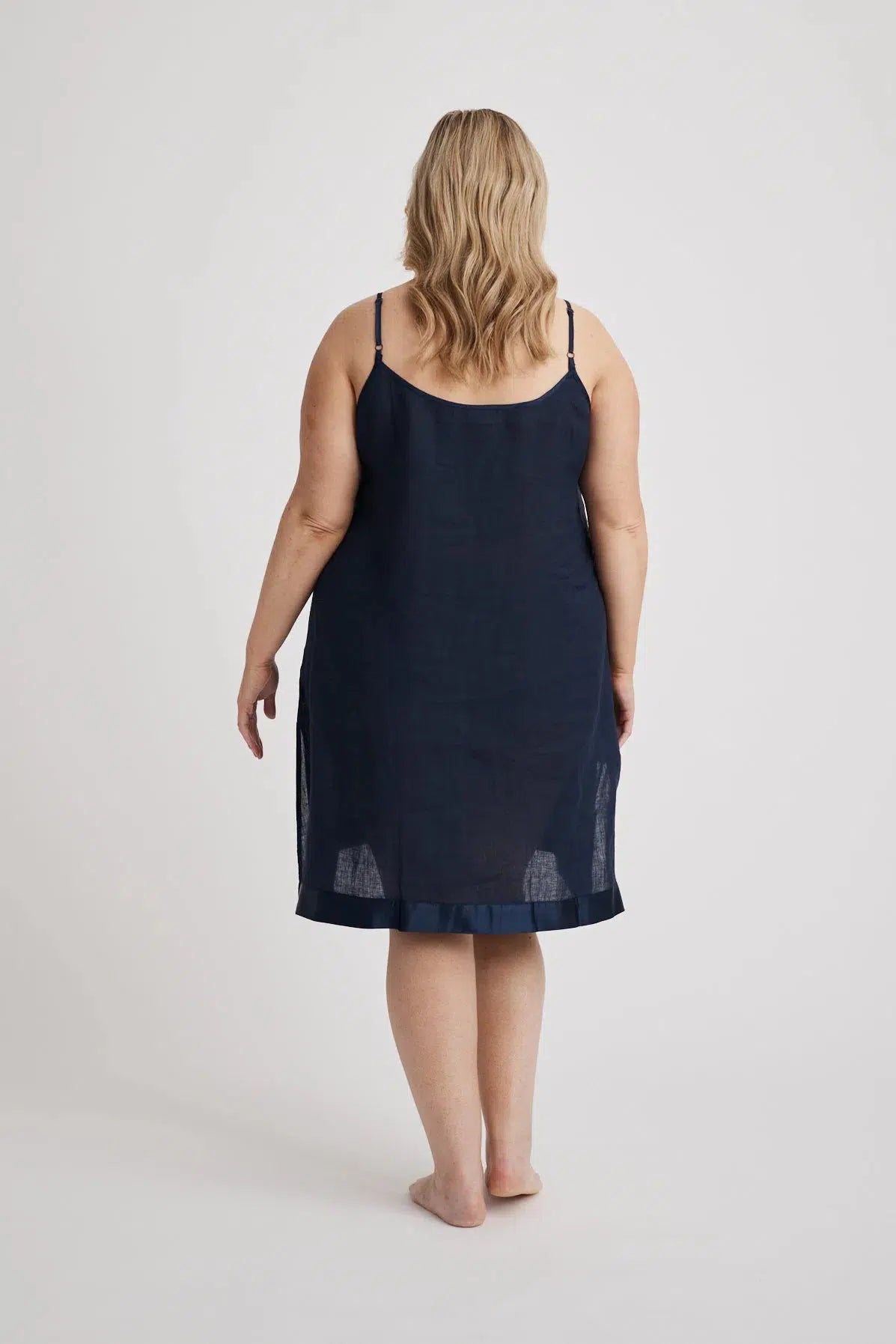 Renae - Slip Nightdress - Short - Navy-Slip Nightdress | XS- | Hank &amp; Hera