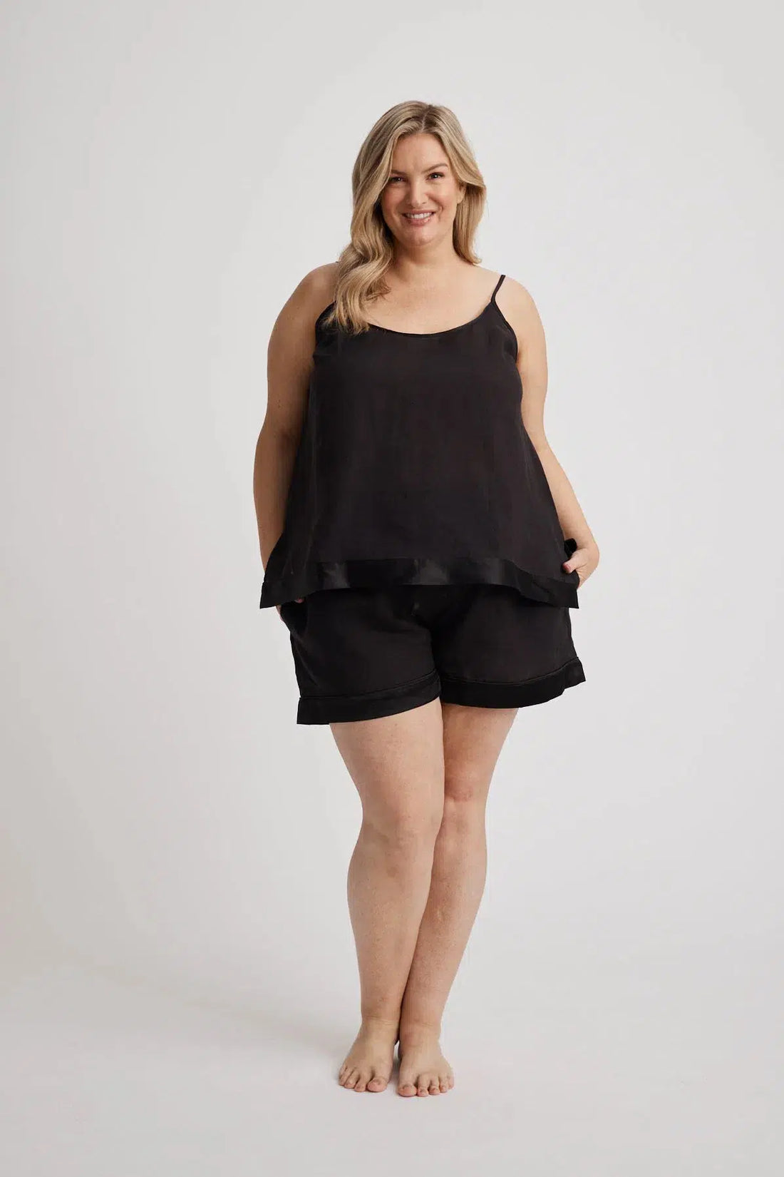 Shorts &amp; Cami Set - Black-Shorts &amp; Cami Set | XS- | Hank &amp; Hera