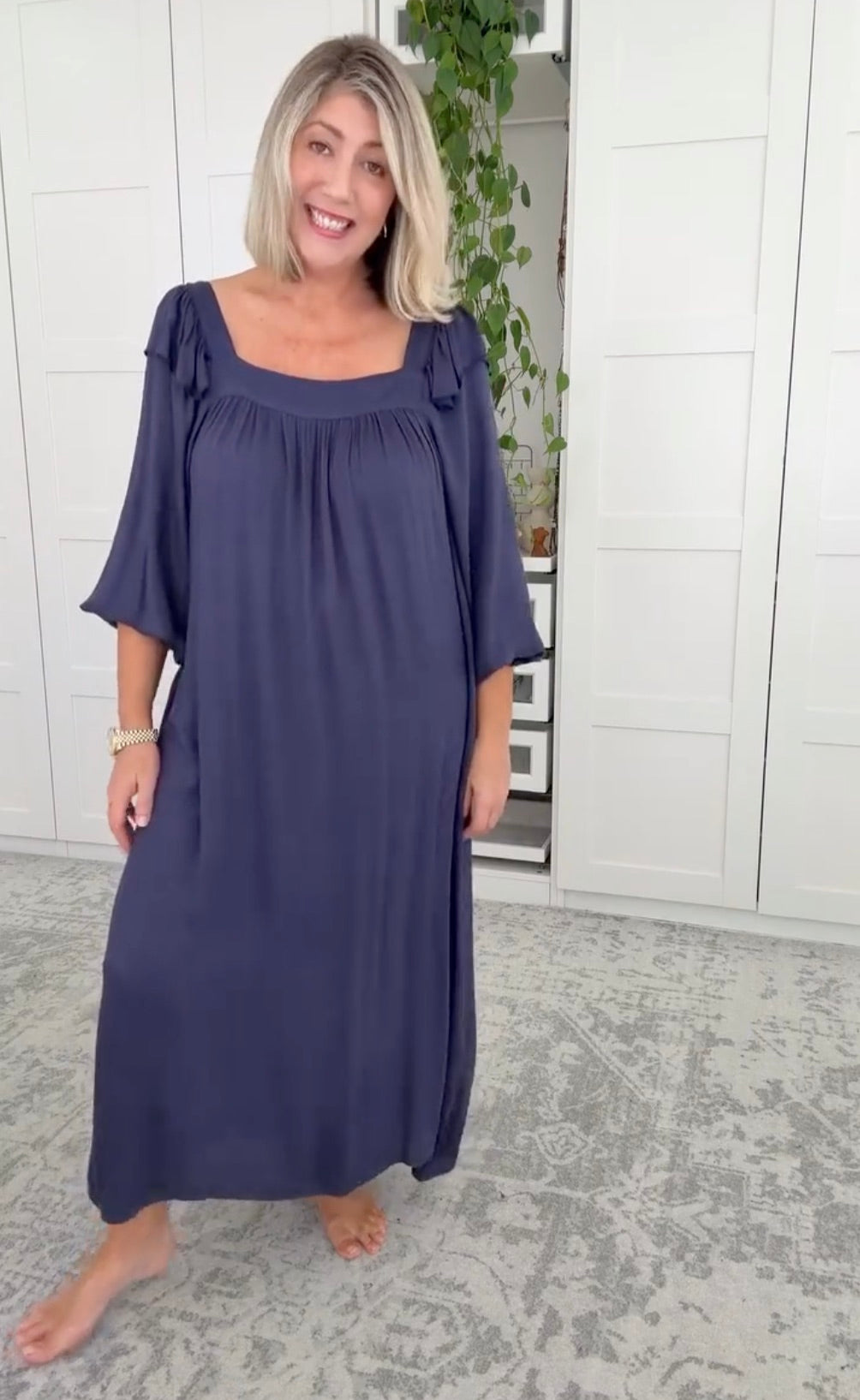 Winter Polly - Nightgown - Long - Navy