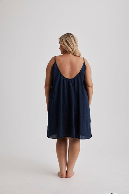 Leilani - Nightdress - Short - Navy